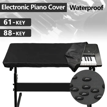 61/88-Ключ калъф за електронно пиано, Прахоустойчив, водоустойчив калъф за музикален инструмент, калъф за клавиатура с регулируем шнурком