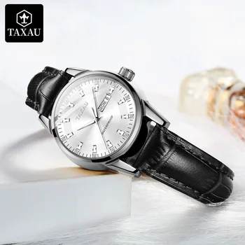 Дамски часовници TAXAU Класически креативни, модерни водоустойчиви часовници за жени Оригинален луксозен дизайн Светлинен кварцов ръчен часовник с горна част