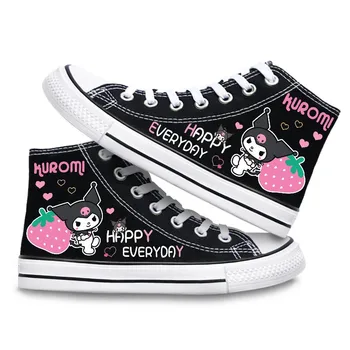 Sanrio Kawali Kuromi My Melody Парусиновая обувки с висок берцем за почивка Универсална двойка Аниме Рисунка Подарък на приятел за рожден Ден, Играчки за момичета