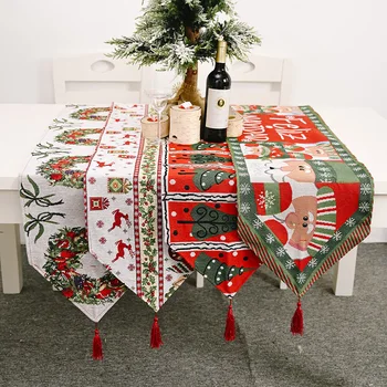 Коледна украса за дома, тенис на флаг от плетиво тъкан, креативна Коледна Покривка, Украса за дома