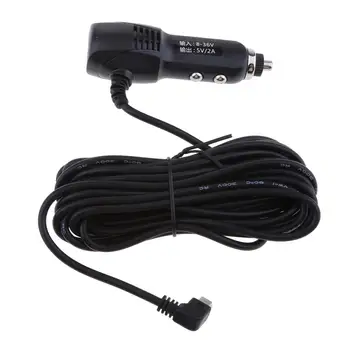 Зарядно устройство за запалката на автомобил dolity от 8/36 до 5V2A Бързо зареждане на Mini USB Десен кабел DVR