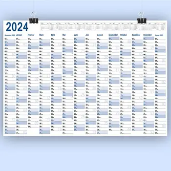 Кратък Стенен Календар В 2024 година Голям График За Стенен Календар За Цялата Година Календар за 365 Дни, Големи Плакатные Календари За Академични