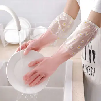 1 чифт топлинна ръкавици за миене на съдове, дебели и здрави ръкавици за почистване, водоустойчив нескользящий домакински чистач, кухненски инструмент за почистване